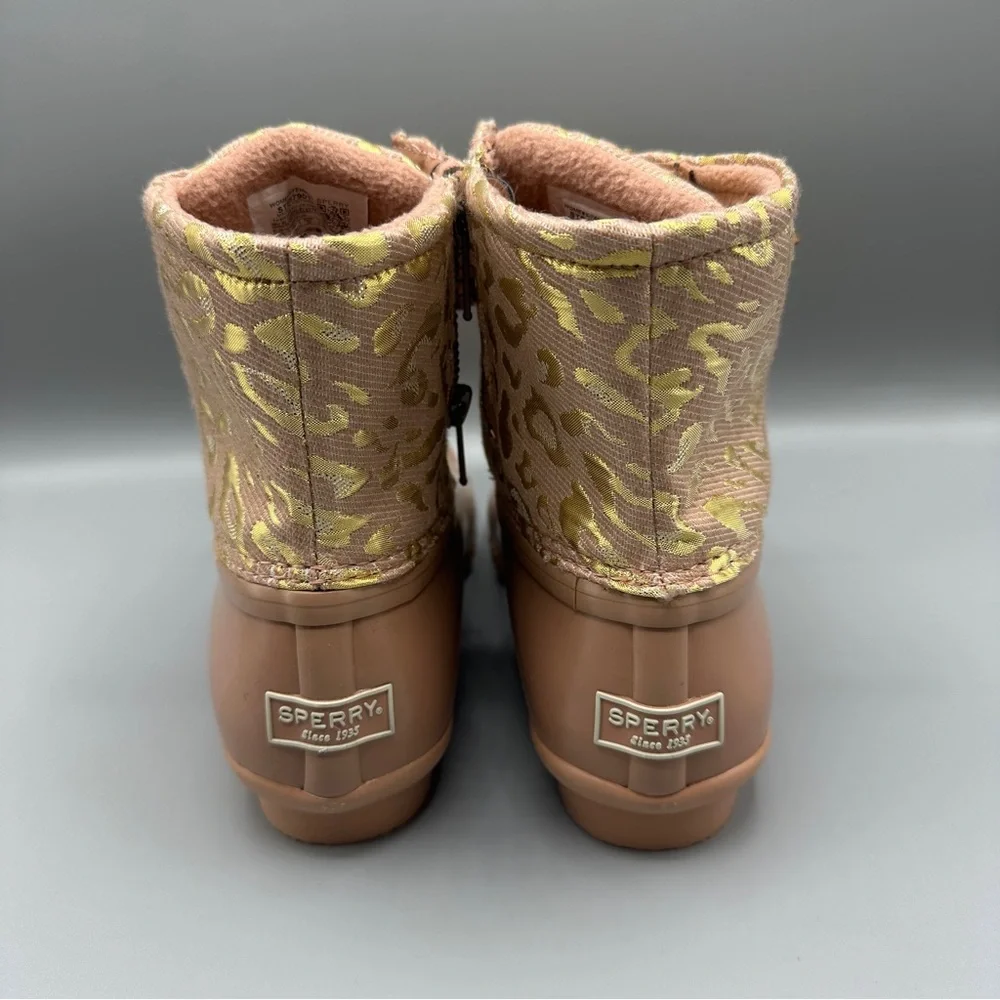 Sperry Womens Size 7.5 Top-Sider Saltwater Leojac Rose Pink Duck Boots Shoes